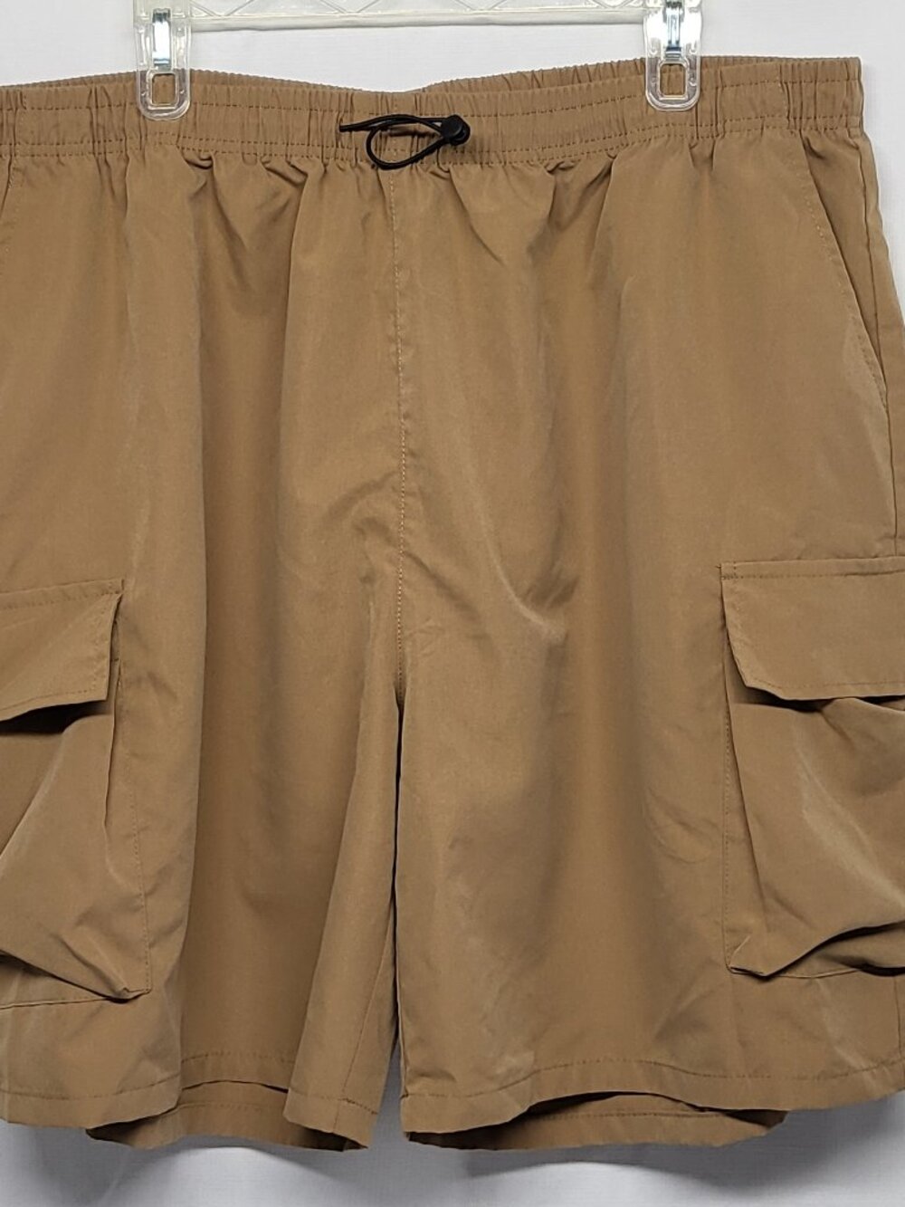 Manfinity Mens Cargo Shorts Outdoor 5XL Pull On Elastic Waist Lightweight Beige